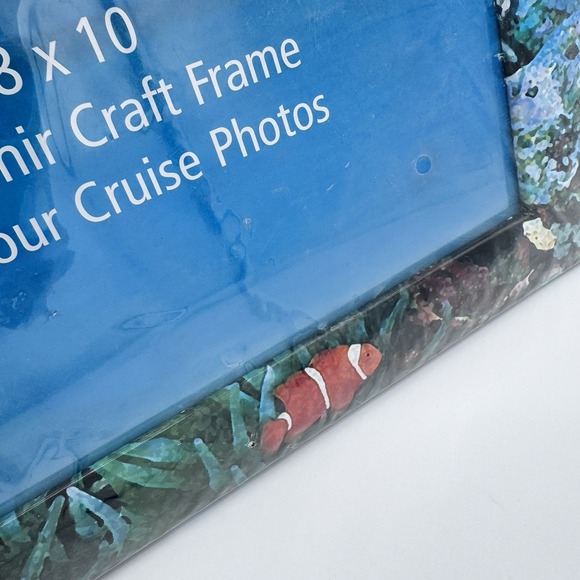 CARNIVAL Cruise Line Souvenir Padded Craft Photo/Picture Frame 8x10 Fish Ocean - Picture 5 of 6